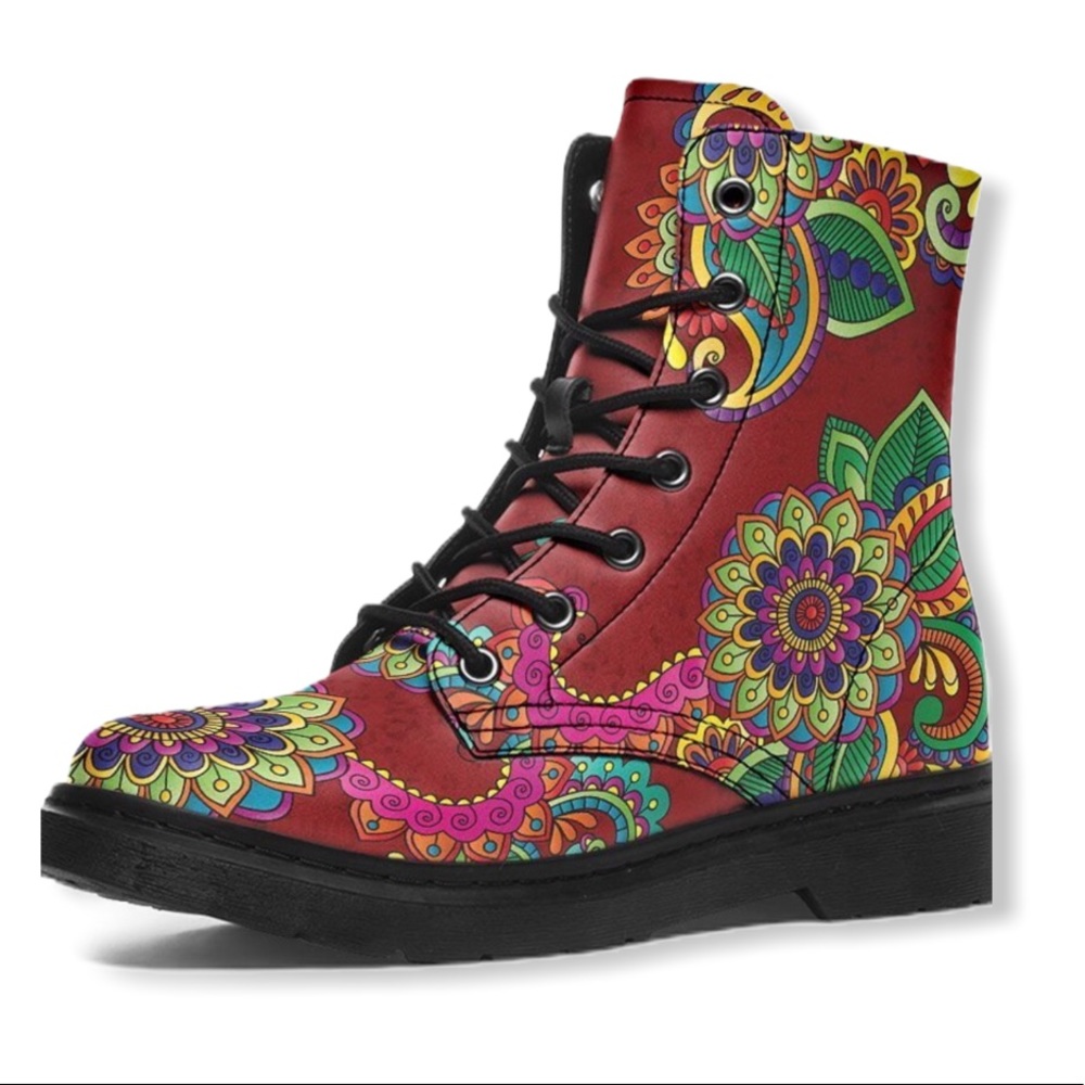 Yes We Vibe Funky Henna Flower Boots - Picture 8 of 8